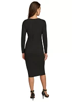 Women's Hardware Waist Midi Dress