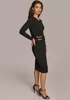 Women's Hardware Waist Midi Dress