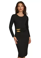 Women's Hardware Waist Midi Dress