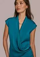 Women's Surplice Knit Blouse