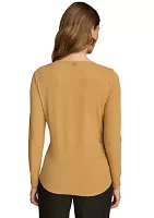 Women's Long Sleeve Cowl Neck Knit Top