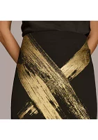 Women's Brushstroke Pencil Skirt