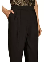 Women's Pleated Slim Pants