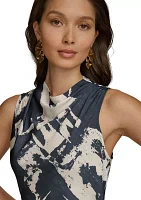 Women's Sleeveless Printed Midi Dress