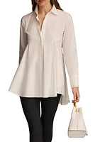 Women's Collared High Low Tunic