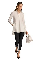 Women's Collared High Low Tunic