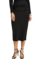 Women's Twist Front Knit Skirt