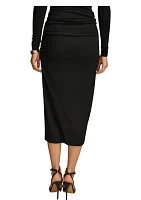 Women's Twist Front Knit Skirt