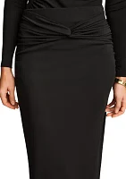 Women's Twist Front Knit Skirt