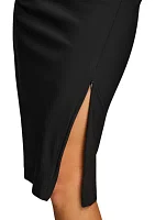 Women's Straight Skirt with Seam