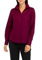 Women's Collared Button Front Shirt