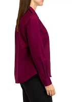 Women's Collared Button Front Shirt