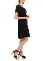 Women's Puff Sleeve Tiered Dress