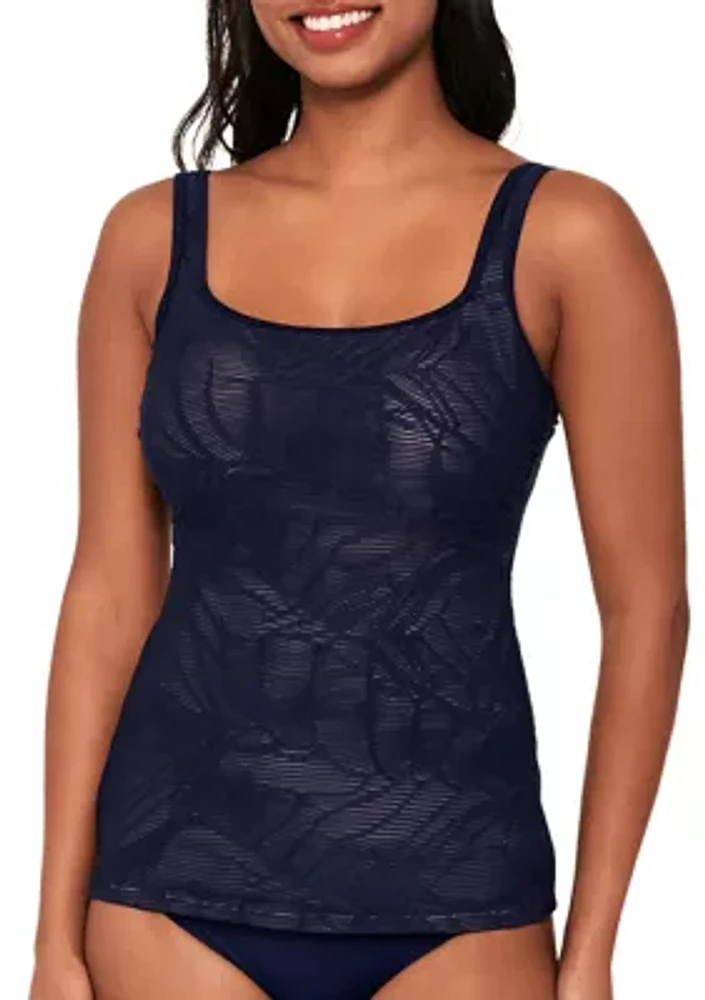 Textured Tankini Swim Top