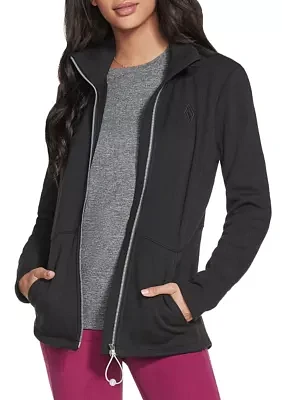 Mock Neck Zip Up Jacket