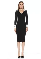 Alexia Admor Tau V Neck Knit Dress