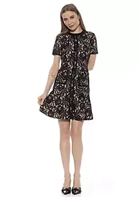 Alexia Admor Brecken Lace Fit And Flare Mini Dress