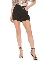 Alexia Admor Alice Scalloped Belted Shorts