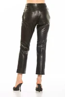 Mila Mid Rise Slim Fit Faux Leather Pants