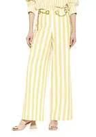 Alexia Admor Cassie Stripe Wide Leg Mid Rise Pants