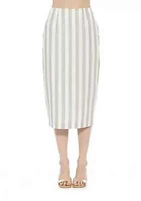 Alexia Admor Jacki Stripe Midi Pencil Skirt