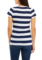 Women's Short Sleeve Striped T-Shirt