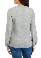 Women's Button Shoulder Sweater