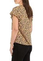 Women's Printed Ruffle T-Shirt