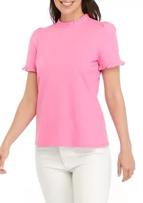 Women's Ruffle Neck Top