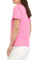 Women's Ruffle Neck Top