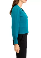 Women's Solid V-Neck Cardigan