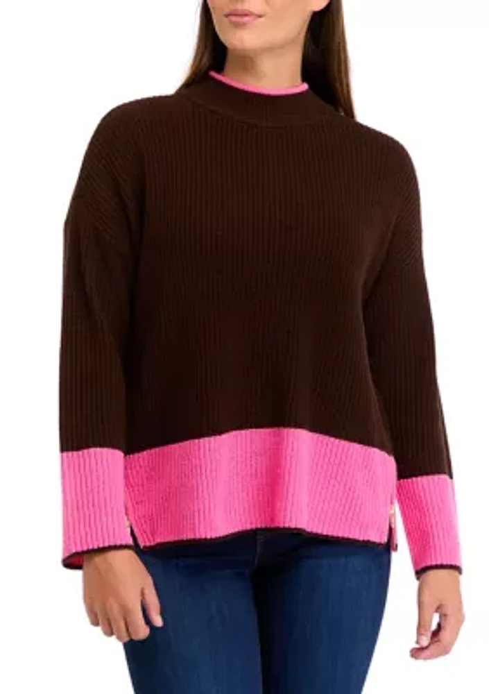 Women's Color Blocked Knit Sweater