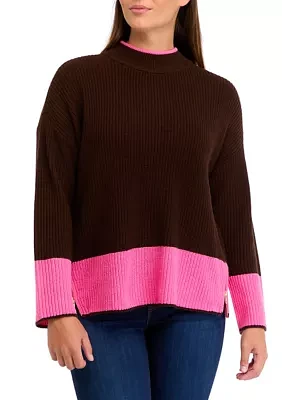 Women's Color Blocked Knit Sweater