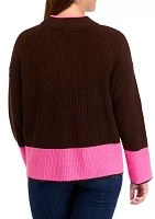 Women's Color Blocked Knit Sweater