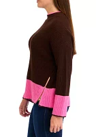 Women's Color Blocked Knit Sweater