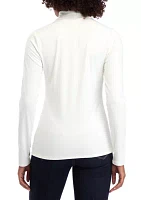 Women's Long Sleeved Ribbed Turtleneck Top