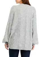 Women's Heather Cable Knit Sweater