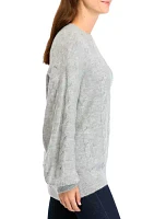 Women's Heather Cable Knit Sweater