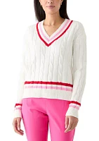 Women's V-Neck Varsity Sweater