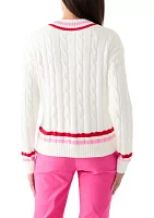 Women's V-Neck Varsity Sweater