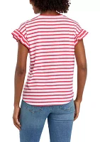 Women's Ruffle Stripe Top