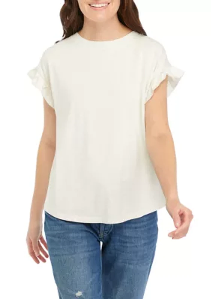 Women's Ruffle Sleeve T-Shirt