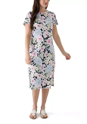 Women's Printed Midi Shirtdress