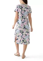 Women's Printed Midi Shirtdress