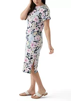 Women's Printed Midi Shirtdress