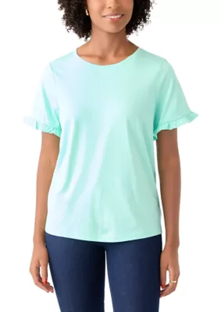 Women's Flutter Sleeve Top