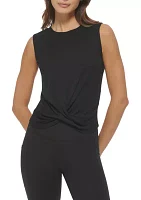 Women's Platinum Rib Twist Front Tank Top