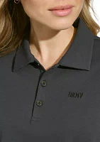 Tech Pique Short Sleeve Cropped Polo Shirt