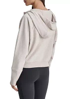 Women's Embroidered Logo Dolman Sleeve Full Zip Hoodie