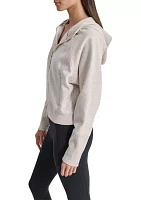 Women's Embroidered Logo Dolman Sleeve Full Zip Hoodie